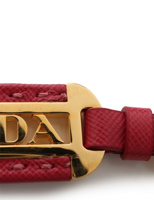 プラダ PRADA バッグチャーム ロゴ ピンク ゴールド 小物 キーリング プラダ PRADA バッグチャーム ロゴ ピンク ゴールド 小物 キーリング