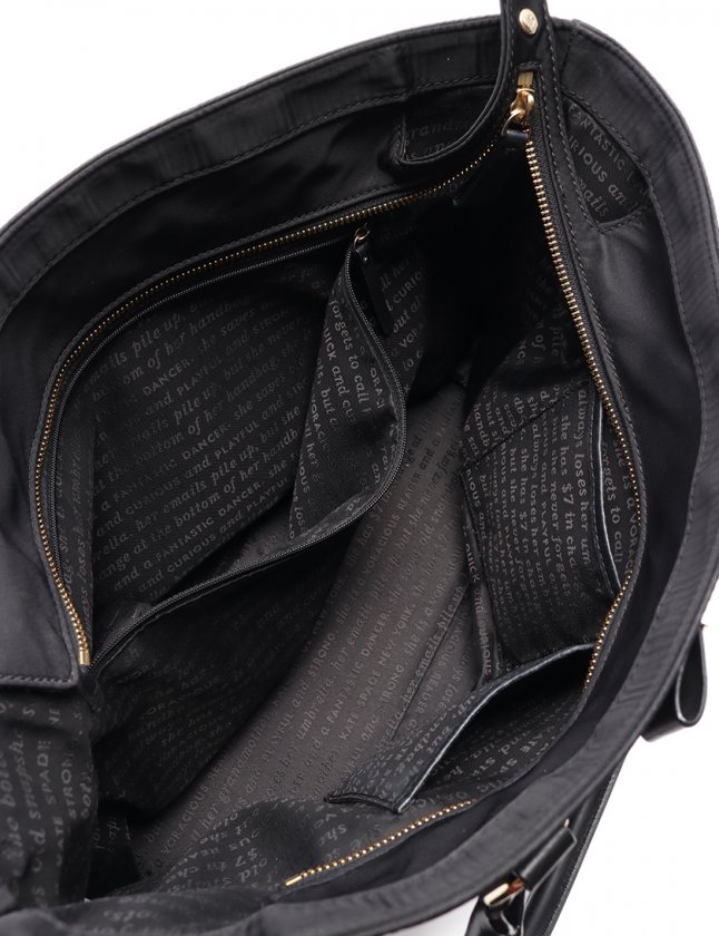 ケイトスペード KATE SPADE トートバッグ 黒 PXRU5875 ナイロン レザー 
