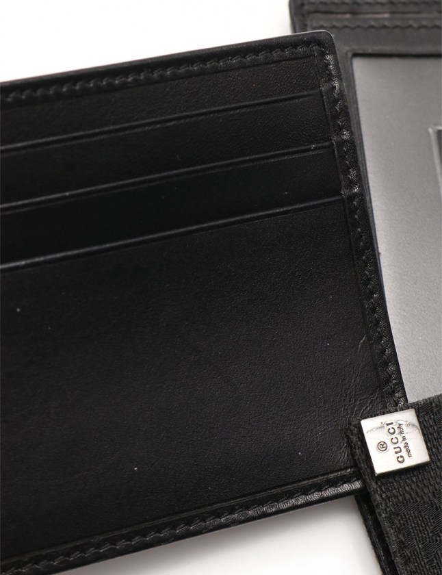 グッチ GUCCI カードケース GGキャンバス パスケース 黒 小物