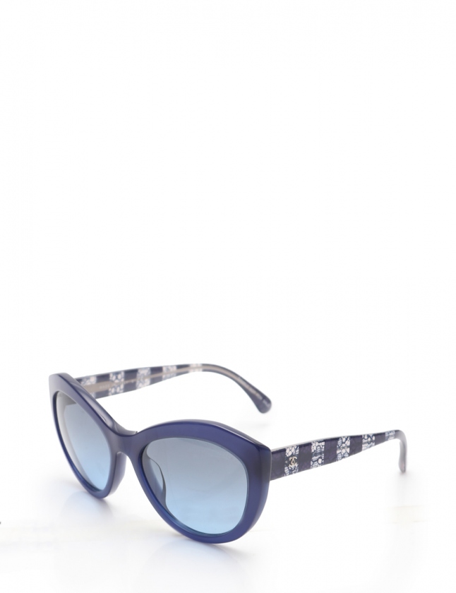 シャネル CHANEL サングラス ココマーク 青 小物 5294-A レース 