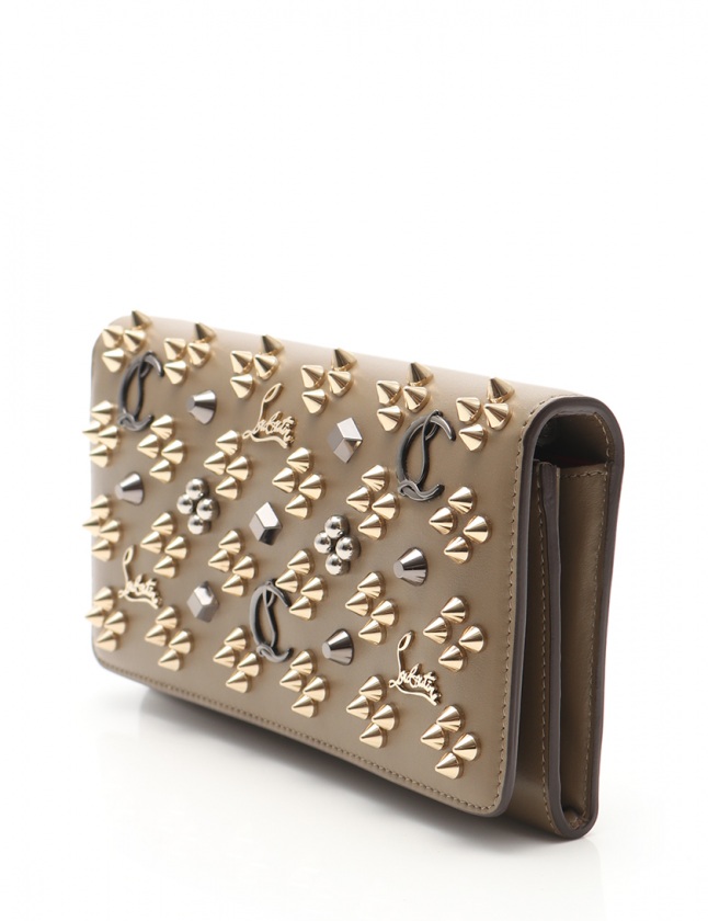 クリスチャンルブタン Christian louboutin 二つ折り長財布 マカロン  