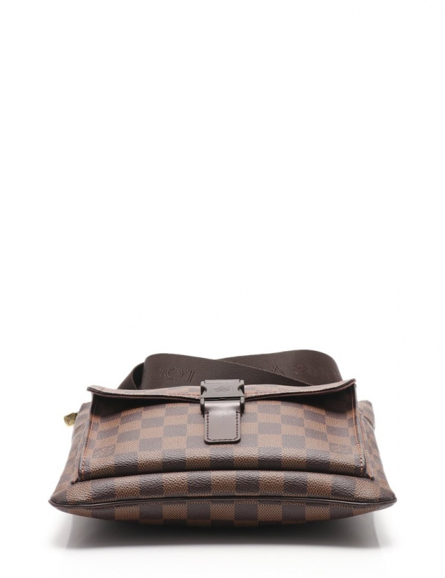 ルイヴィトン LOUIS VUITTON ショルダーバッグ ポシェットメルヴィール ダミエエベヌ 茶 N51127 PVC レザー レディース