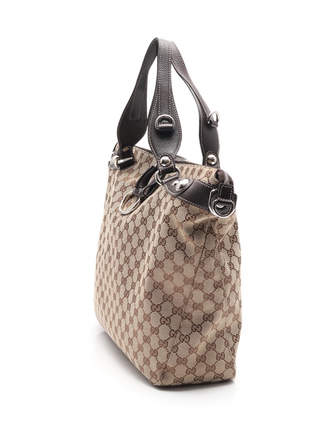 グッチ GUCCI トートバッグ GGキャンバス ベージュ ブラウン 232949