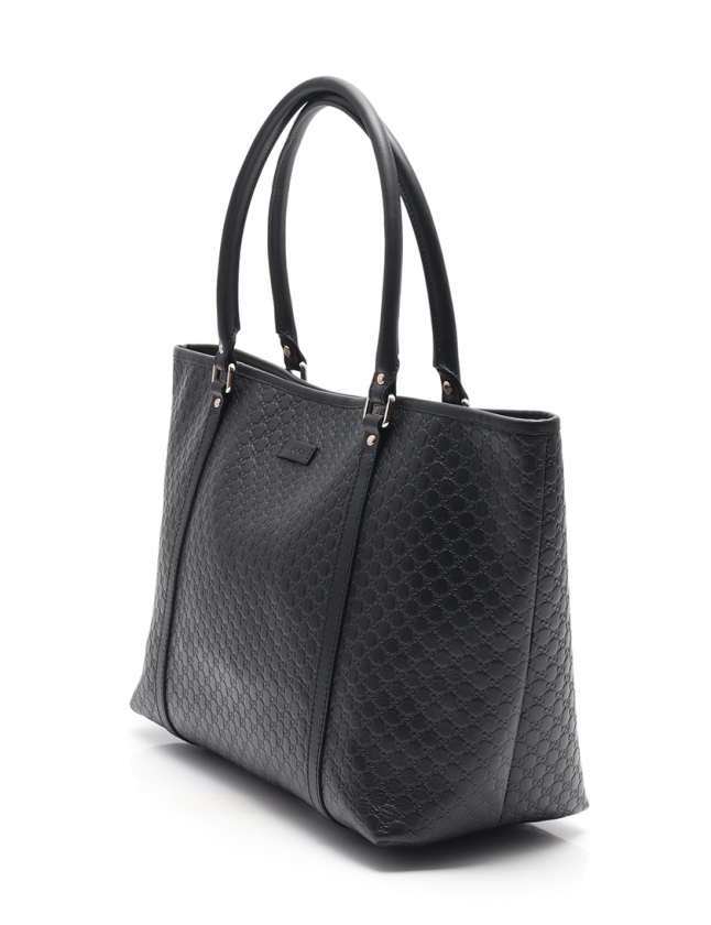 グッチ Gucci トートバッグ マイクログッチシマ 黒 レザー メンズ レディース 114 ベクトルパーク