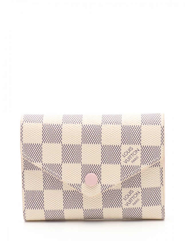 LOUIS VUITTON◇ポルト・フォイユ・ヴィエノワ_ダミエ・アズール_WHT