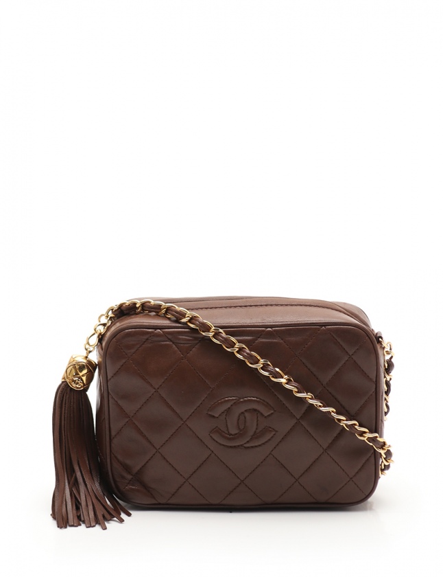 シャネル CHANEL ショルダーバッグ ココマーク マトラッセ ダーク  