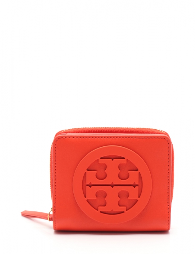 トリーバーチ TORY BURCH 二つ折り財布 オレンジ 小物 レザー CHARLIE  