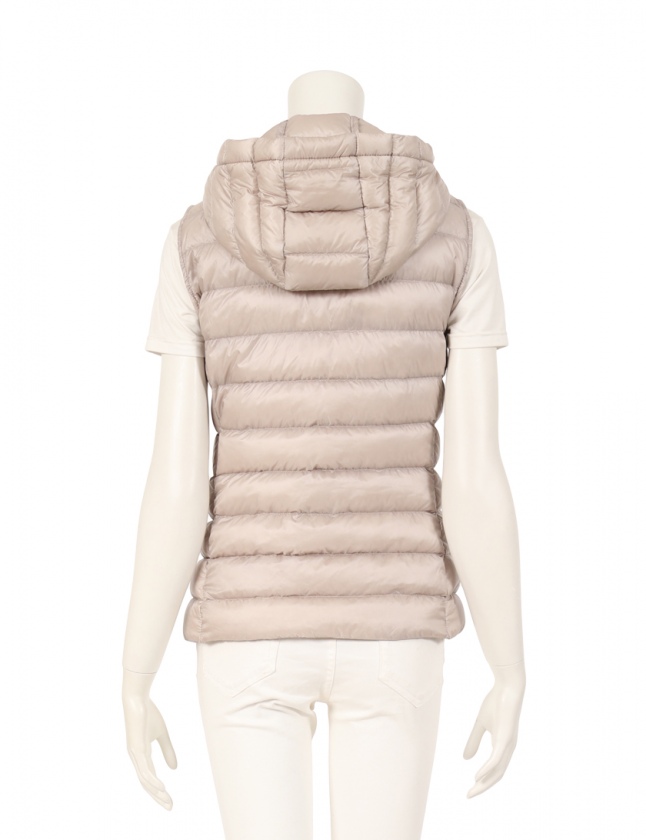 モンクレール MONCLER ダウンベスト ベージュ 黒 白 1 アウター ワン