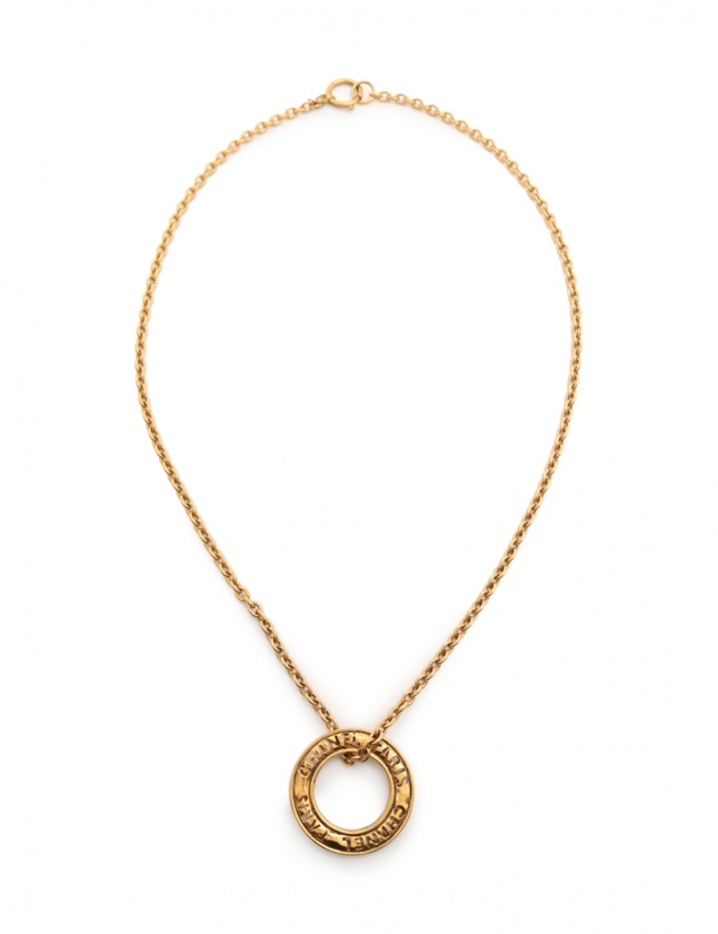 シャネル CHANEL ロングネックレス ゴールド アクセサリー ロゴ