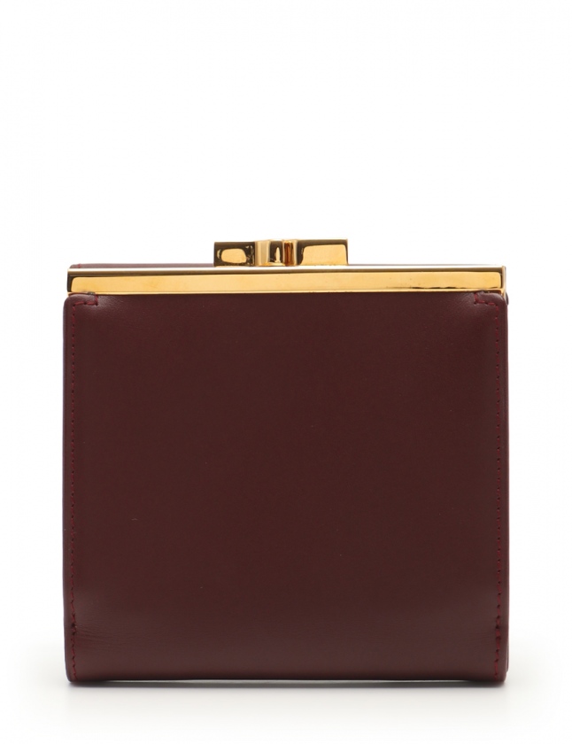 【美品】カルティエ マストライン 三つ折り財布 レザー がま口 ボルドー 美品】 Cartier / カルティエ | マストライン 三つ折り がま口