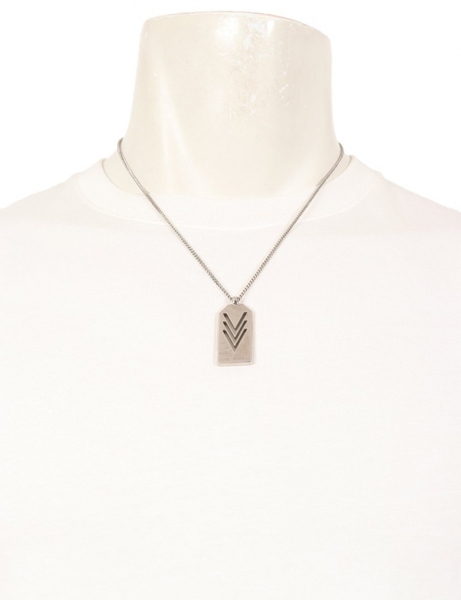ルイヴィトン LOUIS VUITTON ネックレス トリプルV VVV シルバー 