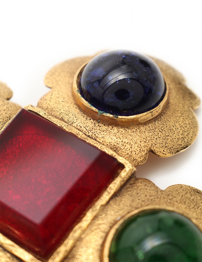 シャネル CHANEL ブローチ グリポワ ゴールド マルチカラー