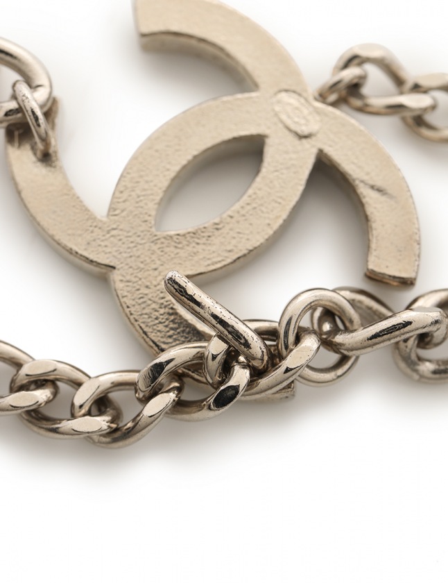 【美品✨】シャネル★チェーンベルト★シルバー★ココマーク シャネル CHANEL ココマーク ターンロック チェーン ベルト シルバー