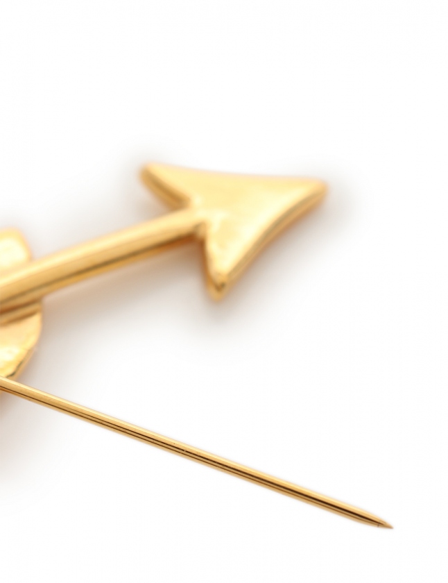 CHANEL シャネル ココマーク アローピンブローチ ゴールド