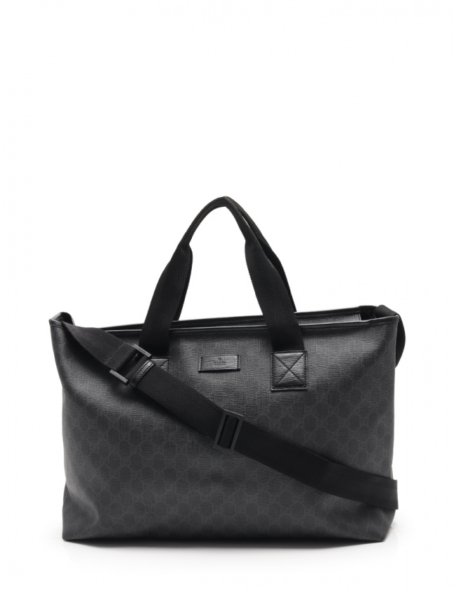 Gucci ブラック トートバッグ 中古・古着通販】GUCCI (グッチ) キャンバストートバッグ