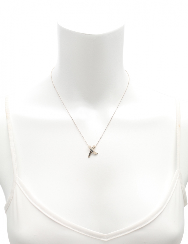 美品 Tiffany&Co. ティファニー キス シルバー ネックレス 925 Tiffany & Co. - 【5jgb0688】ティファニー ネックレス キス 1PD