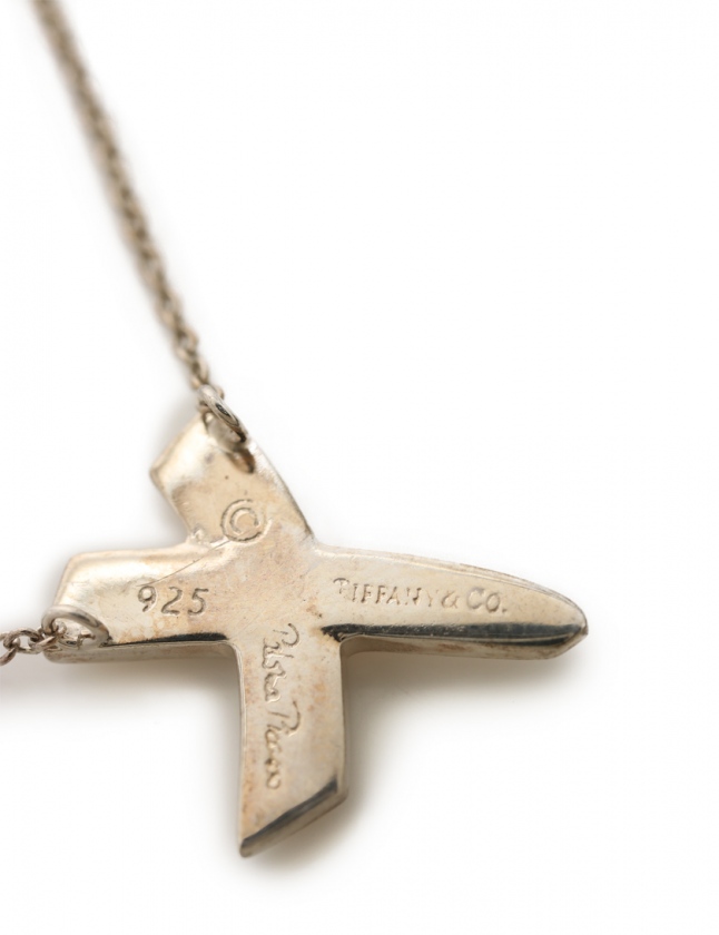 美品 Tiffany&Co. ティファニー キス シルバー ネックレス 925 Tiffany & Co. - 【5jgb0688】ティファニー ネックレス キス 1PD
