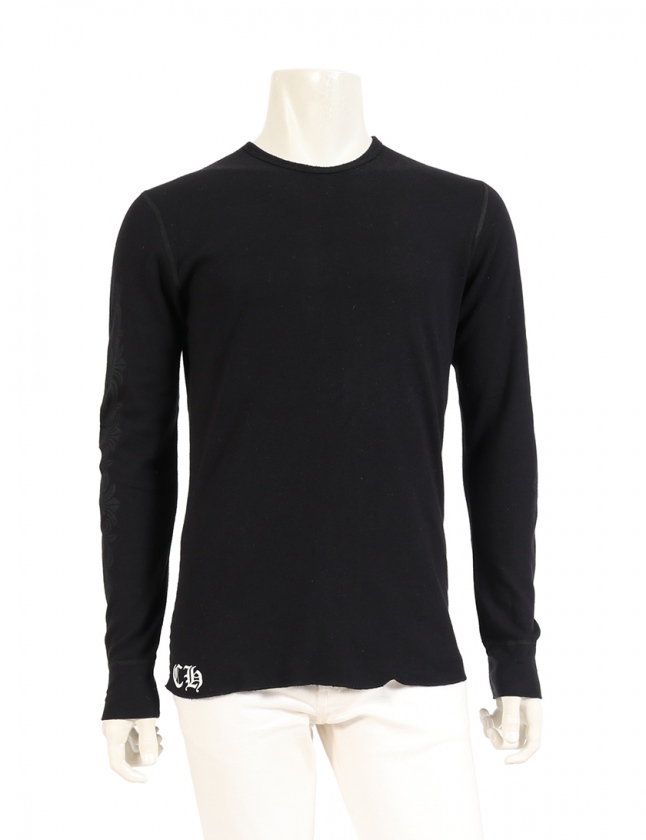クロムハーツ CHROME HEARTS サーマルロングスリーブTシャツ 黒 白 赤 