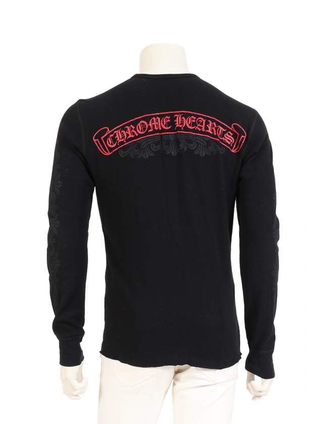 クロムハーツ CHROME HEARTS サーマルロングスリーブTシャツ 黒 白 赤 