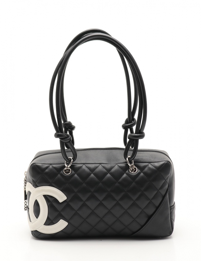 シャネル CHANEL ショルダーバッグ カンボンライン ボーリングバッグ 