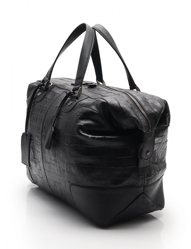 ジョルジオアルマーニ GIORGIO ARMANI ボストンバッグ 黒 レザー 型