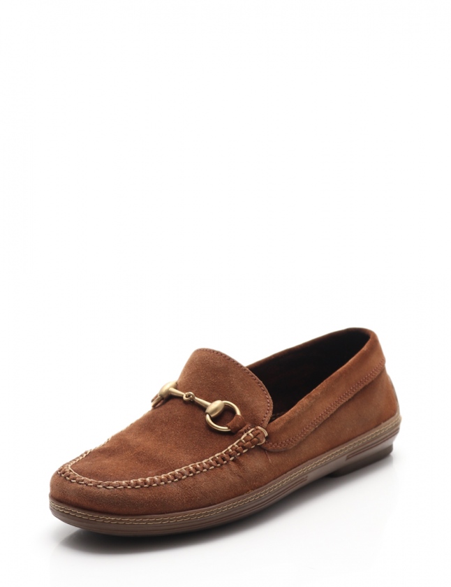 グッチ GUCCI ローファー カジュアルシューズ ホースビット 茶 42.5 M 