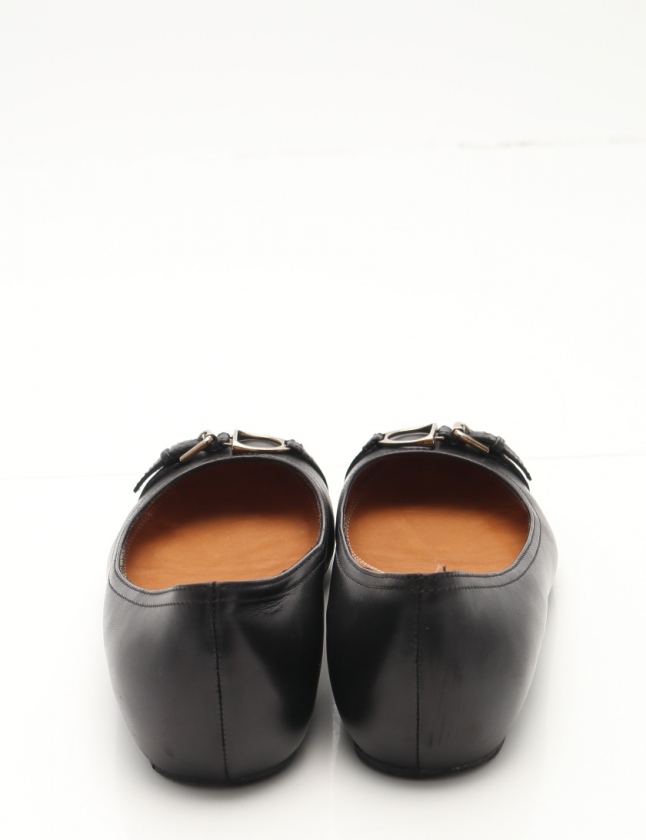 美品「ローレンラルフローレン ブラック フラットシューズ」 LAUREN RALPH LAUREN R01H Jayna