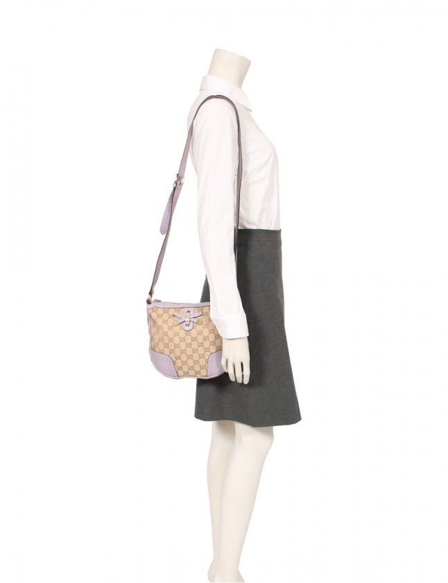 グッチ GUCCI ショルダーバッグ プリンシー GGキャンバス ベージュ