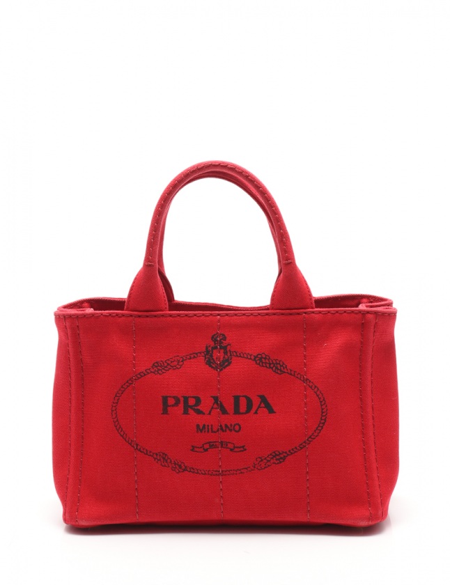 プラダ PRADA トートバッグ ショルダーバッグ カナパ 赤 1BG439  