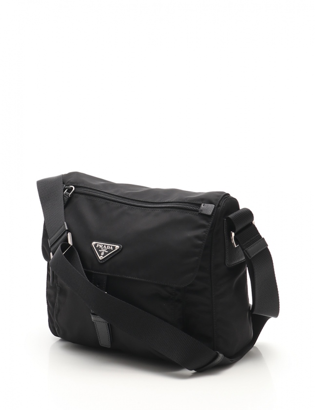 PRADA 言いあい バッグ プラダ ショルダー サフィアーノ 黒 1BD994 RV44