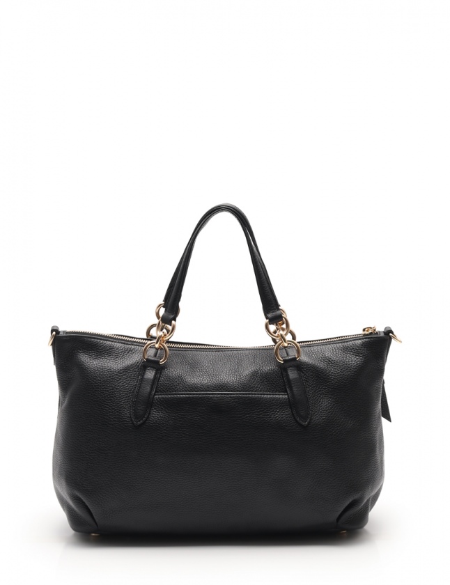 【COACH】美品！2way レザー　ハンドバッグ　ショルダーバック　ブラック コーチ COACH バッグ 2WAY ハンドバッグ ショルダーバッグ 肩掛け