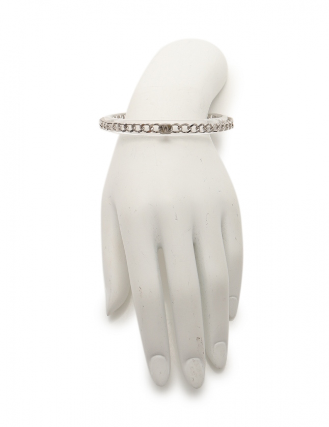 シャネル CHANEL バングル 97P オファー ヴィンテージ クリア ココ