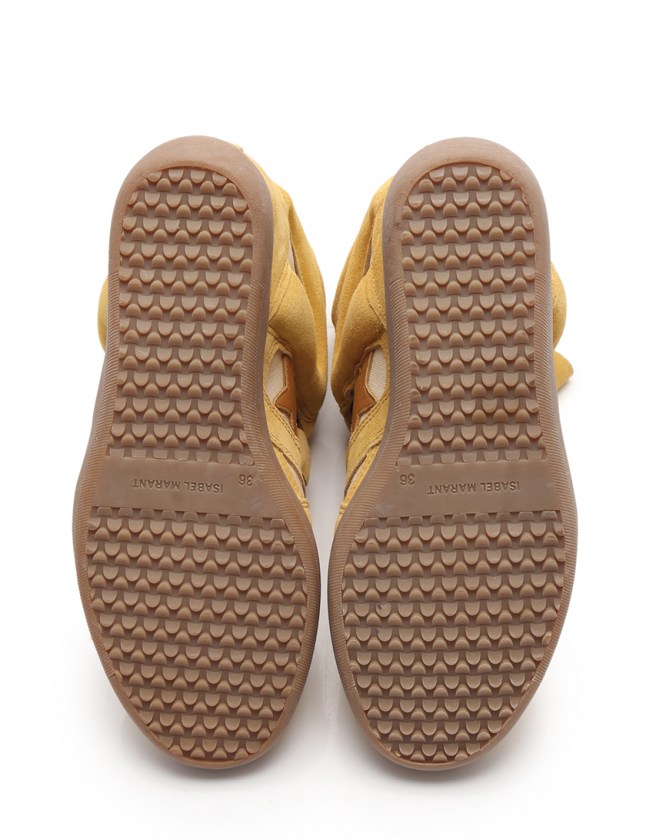 イザベルマラン ISABEL MARANT ハイカット インヒールスニーカー 黄 
