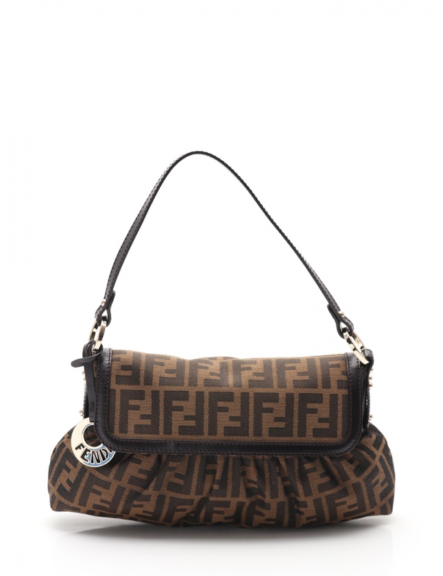 フェンディ FENDI ワンショルダーバッグ ズッカ ベージュ 茶 8BR445 