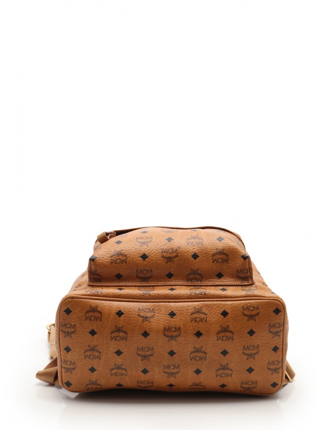 エムシーエム MCM バックパック ロゴ リュック キャメル 黒