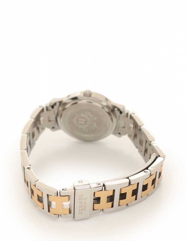 エルメス HERMES 腕時計 クリッパー レディース シルバー ゴールド CL4