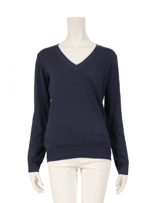 プラダ PRADA セーター ニット ネイビー 44 トップス 長袖 Vネック  