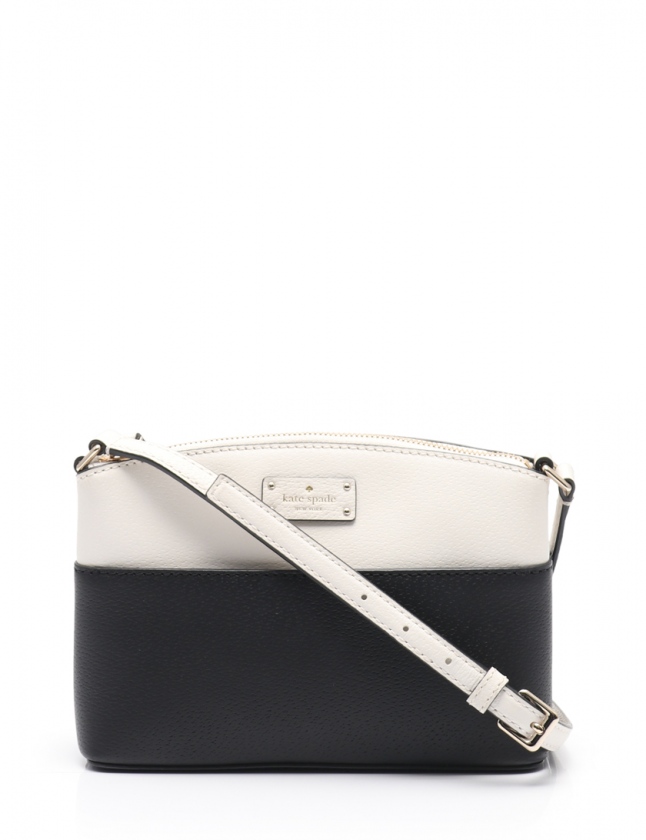 ケイトスペード KATE SPADE ショルダーバッグ 黒 白 WKRU4194 レザー 