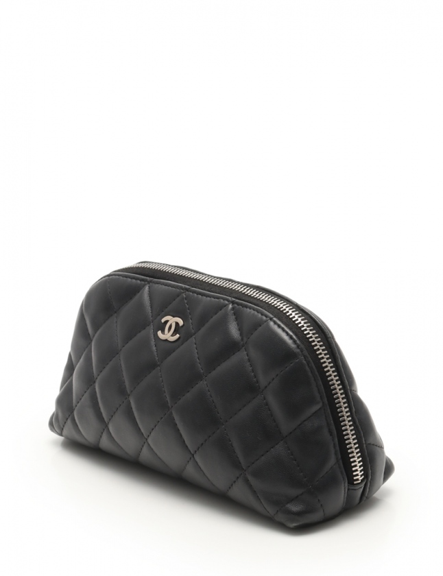 シャネル ポーチ マトラッセ ビコローレ ココマーク レザー 黒 シールあり CHANEL シャネル ポーチ A80909 B10583 MATELASSE マトラッセ