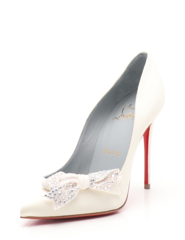 クリスチャンルブタン Christian louboutin パンプス ヒール 白 35.5 