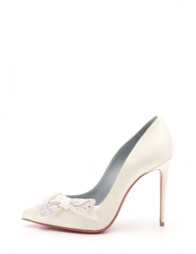 クリスチャンルブタン Christian louboutin パンプス ヒール 白 35.5 