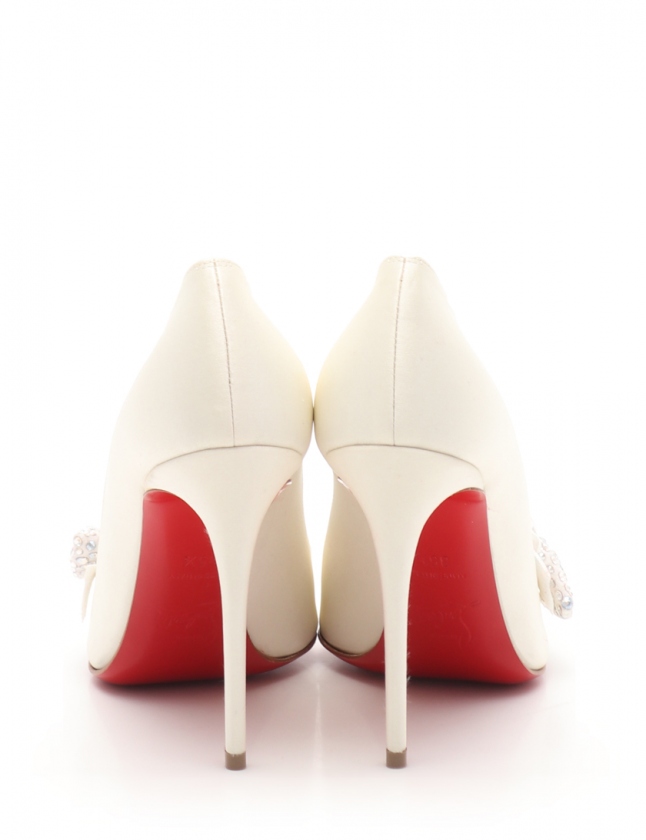 クリスチャンルブタン Christian louboutin パンプス ヒール 白 35.5 