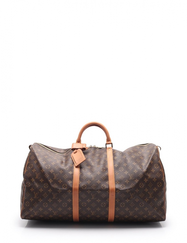 ルイヴィトン ボストンバッグ キーポル60 モノグラム トラベル PVC 革 茶 中古・古着通販】LOUIS VUITTON (ルイ ヴィトン) モノグラム キーポル