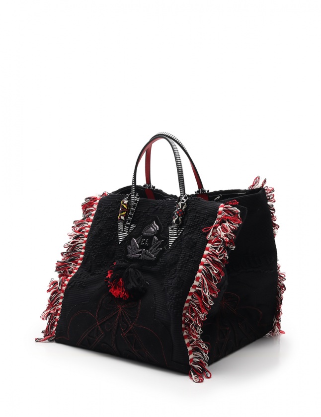クリスチャンルブタン Christian louboutin トートバッグ 黒 赤