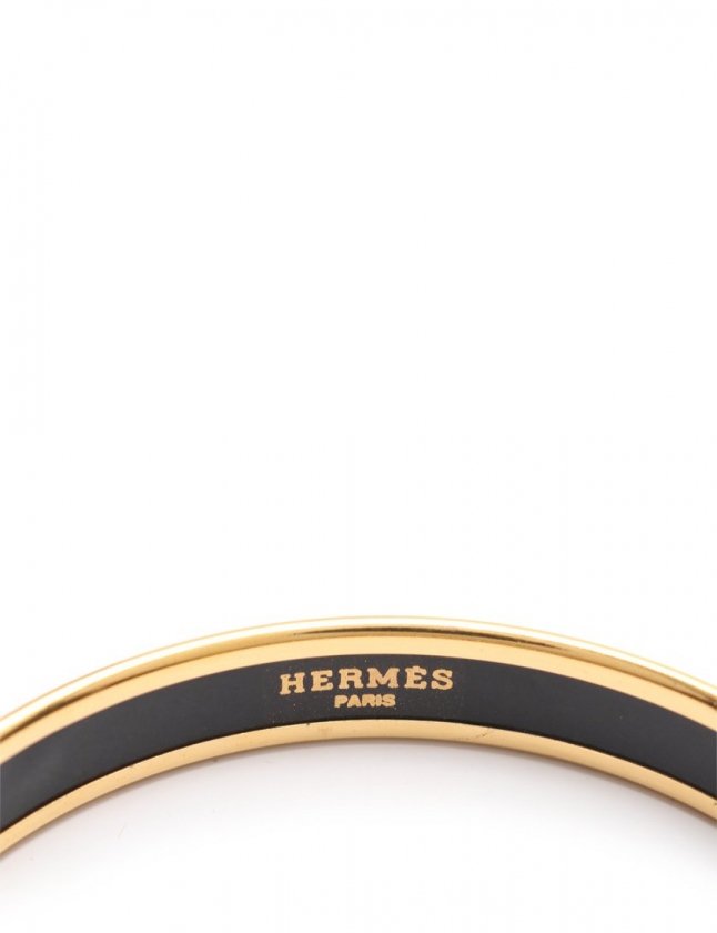 エルメス HERMES バングル エマイユPM ゴールド 黄緑 緑 アクセサリー 