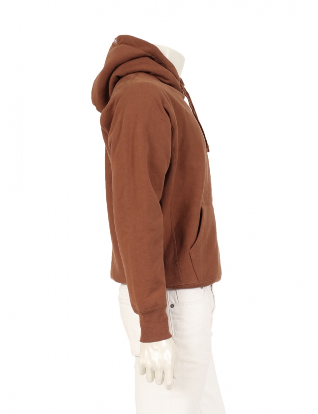 シュプリーム SUPREME プルオーバー パーカー 茶 白 S トップス 長袖