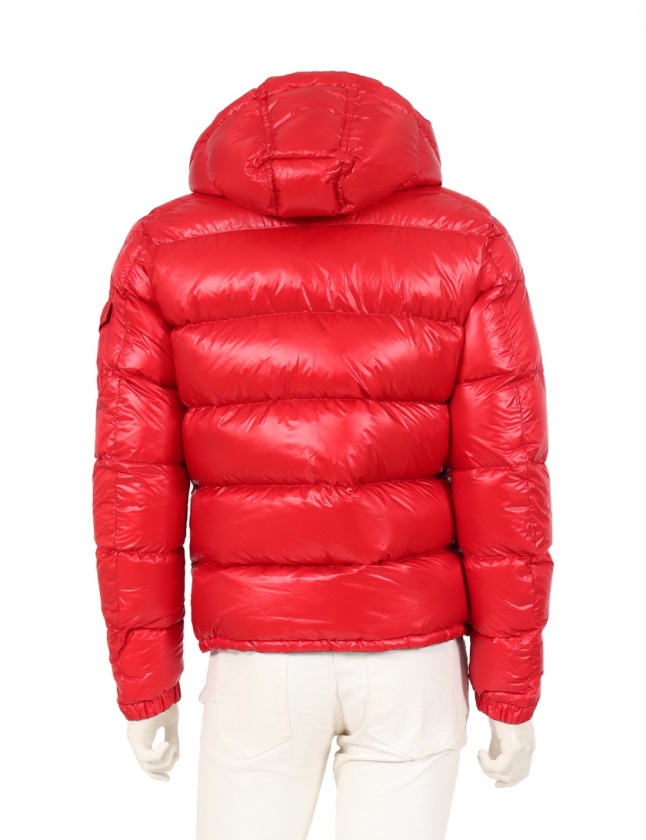 モンクレール Moncler ダウンジャケット 赤 2 アウター ワンポイント M ナイロン レイヤード加工 Zin メンズ 114 ベクトルパーク