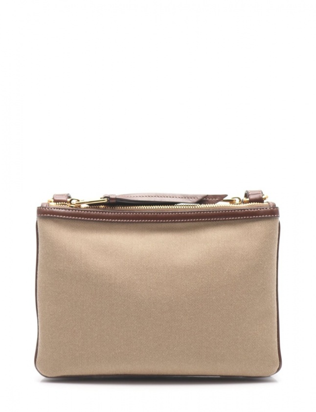 プラダ PRADA ショルダーバッグ ポシェット ロゴジャガード ベージュ
