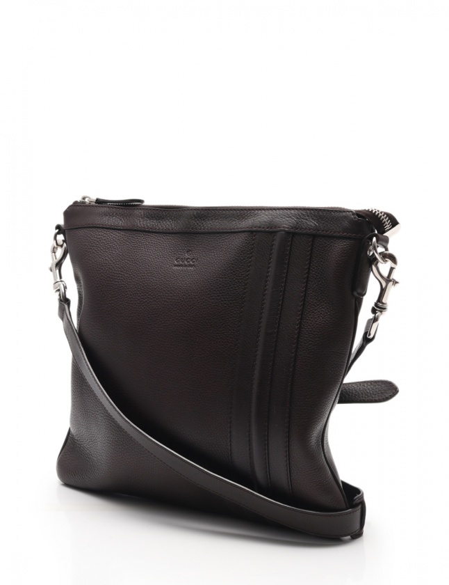 グッチ GUCCI ショルダーバッグ ダークブラウン 233329 レザー  