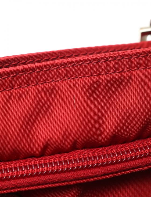 プラダ PRADA ショルダーバッグ 赤 ナイロン レディース 114